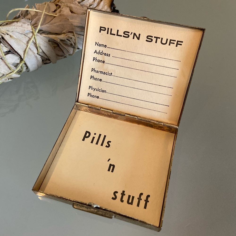 Vintage Unused Washington State Metal Pillbox